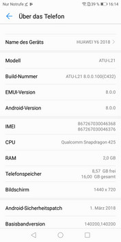 Software Huawei Y6 2018