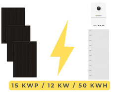 Solaranlage mit 36 bifazialen Solarmodulen von Ja Solar, Wechselrichter und Batteriesystem von Growatt (Bildquelle: Soliswerke, bearbeitet)