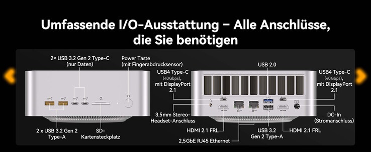 Viele und moderne Anschlüsse sind vorhanden, Thunderbolt fehlt allerdings. Nebenbefund: Großes Kühlsystem