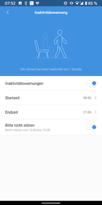 Einrichtung von Inaktivitätswarnungen