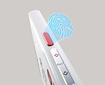 Ein Fingerabdrucksensor ist verbaut