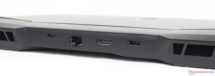 Rückseite: Thunderbolt 4 + DisplayPort, RJ45-LAN, HDMI 2.0, Netzanschluss