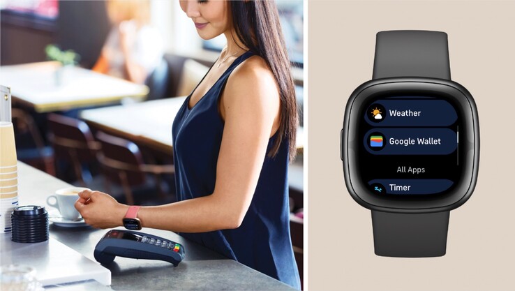 Die Fitbit Sense 2 und die Versa 4 bieten nach dem jüngsten Update endlich eine Google Wallet App. (Bild: Fitbit)