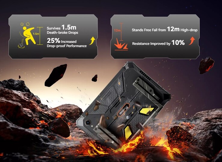 Stürze aus großer Höhe verträgt das Tablet angeblick (Bildquelle: Blackview)