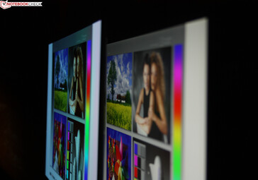 XPS 13 9305 IPS FHD (rechts) versus Asus zenbook UX325EA OLED FHD (links)