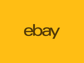 Das eBay-Logo auf gelbem Hintergrund.