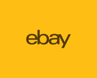 Das eBay-Logo auf gelbem Hintergrund.