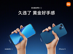Der Vergleich macht sicher, zumindest laut Xiaomi: In den ersten Teasern wird das handliche Xiaomi 12 mit dem Apple iPhone 13 verglichen.