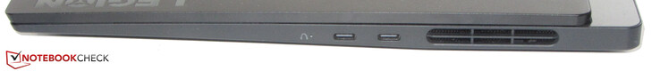 Rechte Seite: 2x USB 3.2 Gen 2 (Typ C; Power Delivery, Displayport)