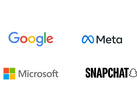 Google, Meta, Microsoft und Snapchat