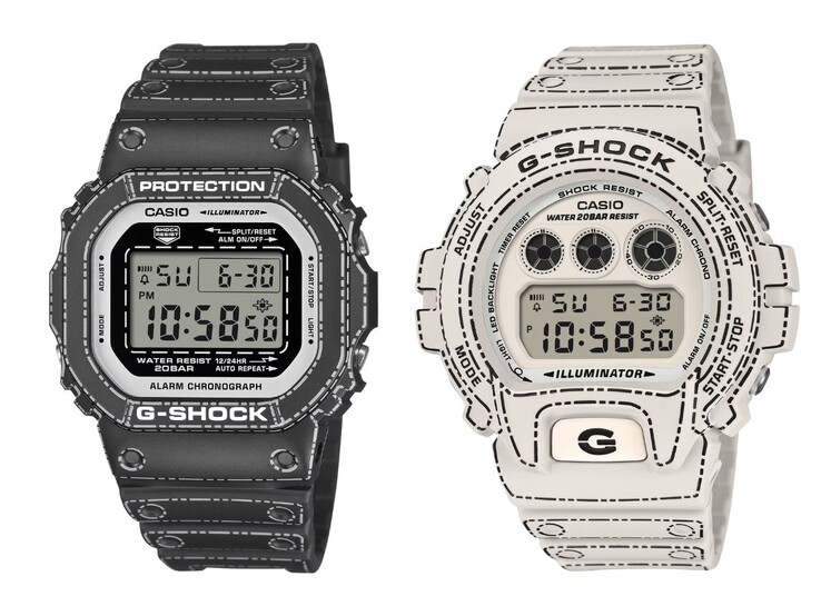 Die Casio G-Shock DW-5600RGM-1 (links) und DW-6900RGM-5 (rechts). (Bildquelle: Casio)