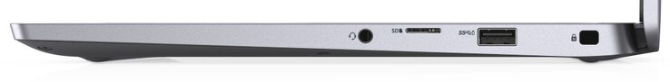 Rechte Seite: Audiokombo, Speicherkartenleser (MicroSD), USB 3.2 Gen 1 (Typ A), Steckplatz für ein Kabelschloss