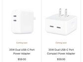 In den USA wird das neue 35-Watt-Netzteil in zwei Versionen angeboten. (Bild: Apple)
