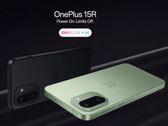 Das OnePlus 15R in Charcoal Black und Mint Breeze