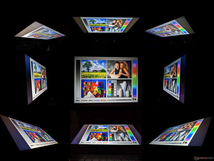 Große IPS-Betrachtungswinkel. Farben und Kontrast verschlechtern sich nur bei Betrachtung aus extremen Winkeln