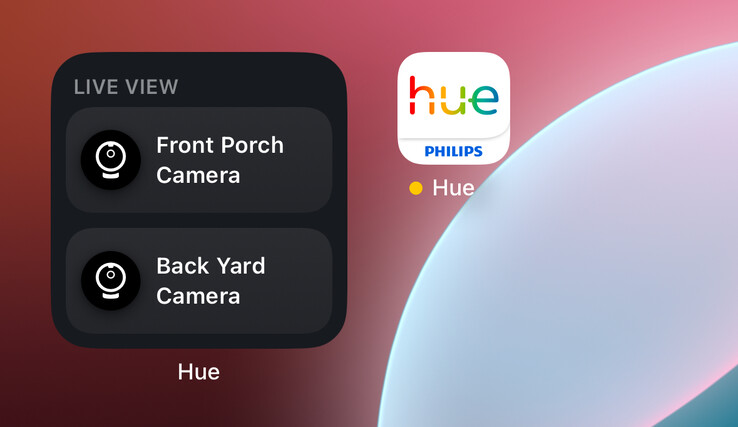 Das kommende Philips Hue Secure Video-Livestream-Widget. (Bildquelle: Philips Hue)