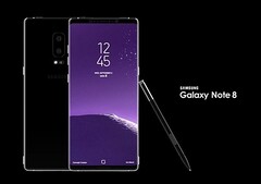 Das Galaxy Note 8, hier in einem Renderbild eines Fans, soll mit schnellerer CPU ausgestattet sein.