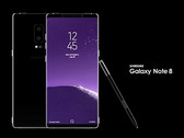Das Galaxy Note 8, hier in einem Renderbild eines Fans, soll mit schnellerer CPU ausgestattet sein.