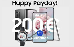 Samsung Happy Payday: Bis zu 200 Euro Guthaben für das Samsung Pay Konto sichern.