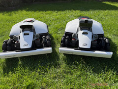 Den Mammotion Luba Mini AWD gibt es mit RTK- oder LiDAR-Navigation. (Bildquelle: Marcus Schwarten / Notebookcheck)