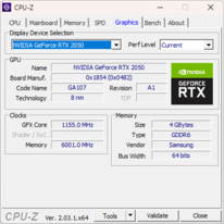 CPU-Z: Nvidia Grafik