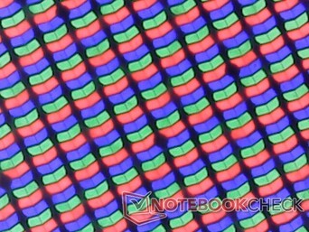 Starke RGB-Subpixel mit nur minimaler Körnung aus der glänzenden Oberfläche