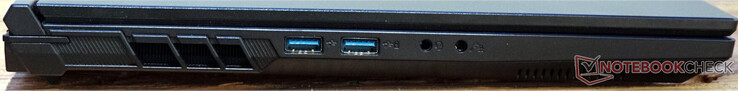 Links: zweimal USB-A (5 Gbit/s), Headset, Mikrofon + S/PDIF