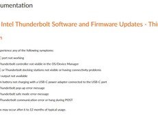 Problembeschreibung von Lenovos Support-Seite (Quelle: Lenovo)