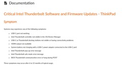 Problembeschreibung von Lenovos Support-Seite (Quelle: Lenovo)