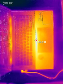 Wärmebild Oberseite im Stresstest