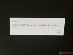 Netflix ist nicht kompatibel.