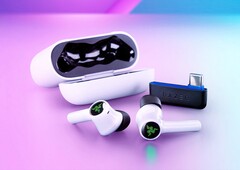 Die Razer Hammerhead HyperSpeed versprechen eine Latenz von maximal 30 Millisekunden dank USB-C-Dongle. (Bild: Razer)