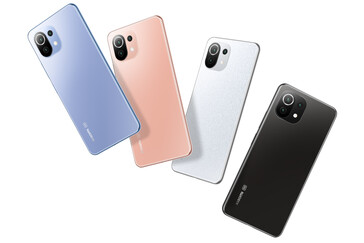 Das Xioami 11 Lite 5G NE kommt in vier verschiedenen Farben (Bild: Xiaomi)