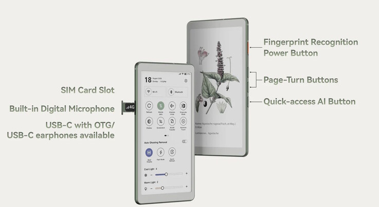 Vorhanden ist auch ein Fingerabdrucksensor (Bildquelle: Viwoods)