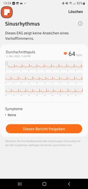 Blutdruckmessung und EKG laufen in einer dritten App, dem Samsung Health Monitor