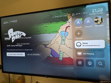 Also muss man bei diesem Hotel mit dem Menü leben. Auf Settings gestellt ist es halbwegs hinnehmbar. (Foto: Andreas Sebayang/Notebookcheck.com)