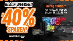 Black Weekend bei Notebooksbilliger: 5 Tage Powershoppen mit vielen Deals.