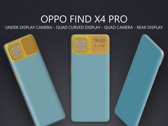 Das Oppo Find X4 Pro oder wie immer der Find X3 Pro-Nachfolger genannt wird, könnte auf Zweitdisplay und Under-Display-Kamera setzen. (Bild: LetsGoDigital)