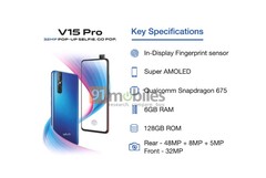 Das Vivo V15 Pro wird eine 32 MP-Selfie-Cam als Pop-Up-Kamera bieten.