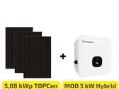 Solaranlage mit optionalem Speicher bis 30 kWh (Bild: Growatt, Suntech)