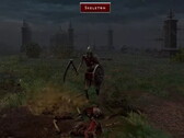 Wir stehen in Diablo II: Resurrected VR einem Skelett gegenüber