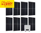Netto gewährt 18 % Rabatt auf die Juskys Solaranlage mit acht Solarmodulen (Bild: Netto, bearbeitet)