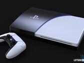 So sieht das jüngste Mockup der Sony PlayStation 5 aus, das Design wurde ein wenig an eine PS3 Slim angelehnt. (Bild: Concept Creator / LetsGoDigital)