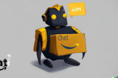 Ein Bild von einem Amazon-ChatBot, das von Dall-e 2 von OpenAI erstellt wurde