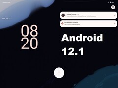 Auch der Lockscreen von Android 12.1 wird an Foldables angepasst, wie ein erstes Hands-On mit einer frühen Version demonstriert (Bild: XDA-Developers, editiert)