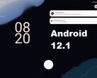Auch der Lockscreen von Android 12.1 wird an Foldables angepasst, wie ein erstes Hands-On mit einer frühen Version demonstriert (Bild: XDA-Developers, editiert)