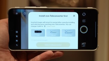 Bei der ersten Installation eines Tele-Extenders am Vivo X300 Ultra wird nach dem Modell gefragt.