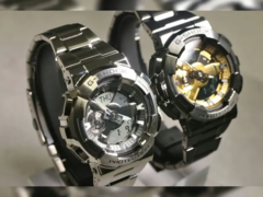 Casio G-Shock GM-110D-8A in Silber (links) und die GM-110BD-1A9 in Schwarz mit goldenem Zifferblatt (rechts). (Bildquelle: @geesgshock auf Instagram)