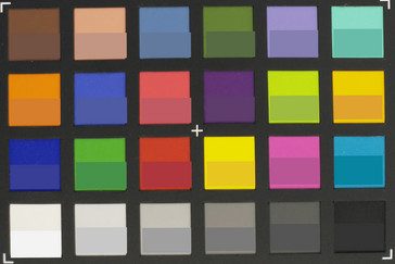 ColorChecker Passport: Im unteren Teil eines jeden Patchfeldes sind die Zielfarben dargestellt (nur RGB-Sensor).