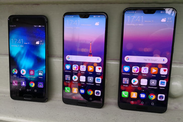 von links: Huawei P10, P20 und P20 Pro